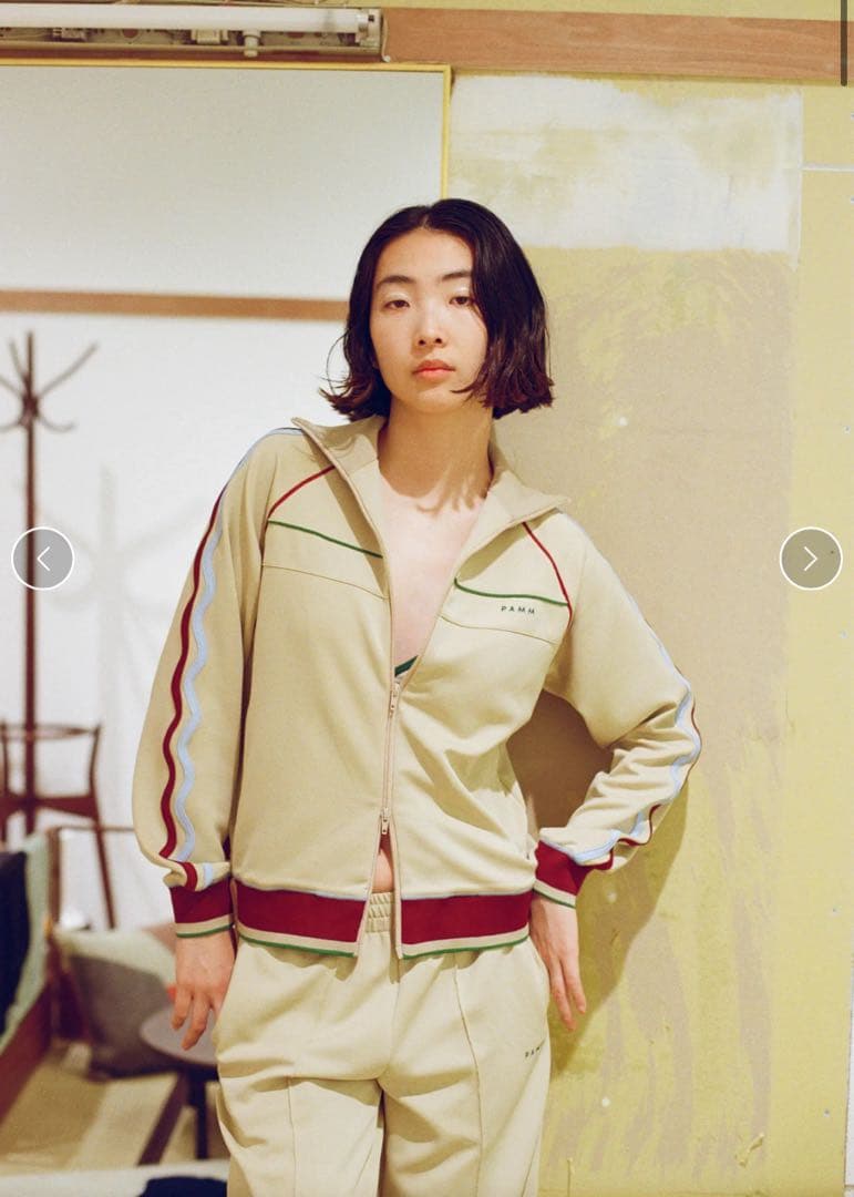 pamm ホームウェアのトラックジャケット　ビスケットベージュ