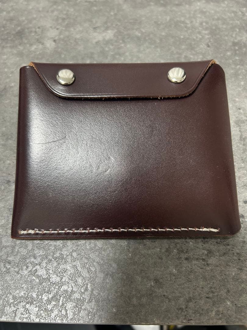 五助屋レザー　ライダースミニウォレット改　ワインモデル　ナチュラル　即購入OK