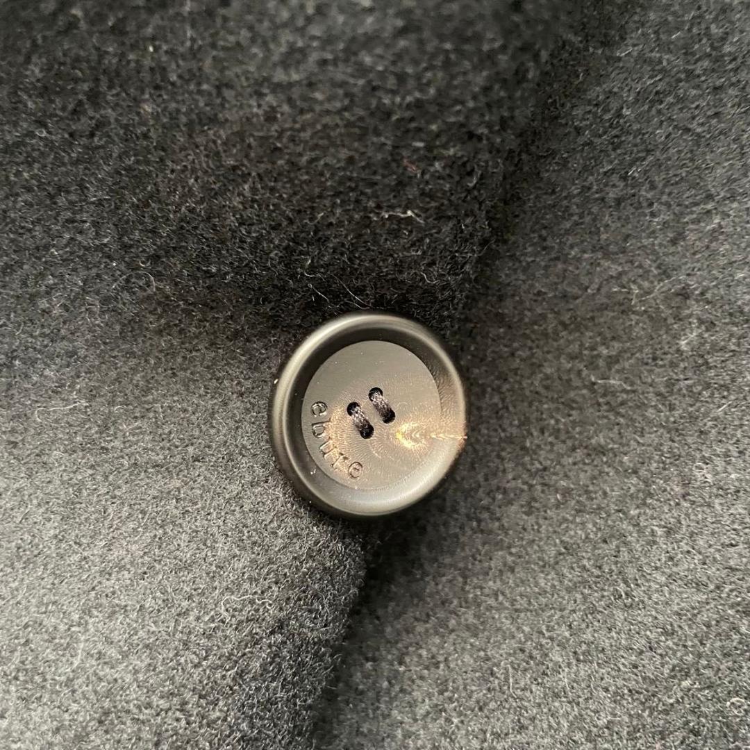 【美品】EBURE ヘビーメルトンビッグカラーショートコート　ピーコート M