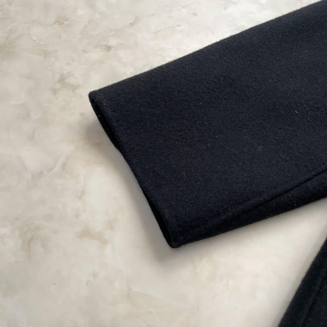 【美品】EBURE ヘビーメルトンビッグカラーショートコート　ピーコート M