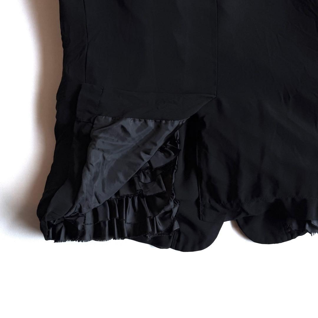 《新品》 コムデギャルソン コムコム ポリ縮 フリル ノーカラージャケット M
