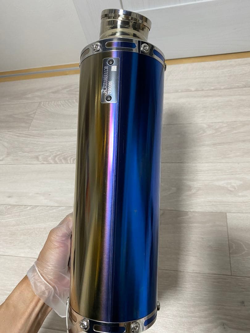 ヨシムラZ900RS サイクロン スリップオンマフラー チタンブルーサイレンサー