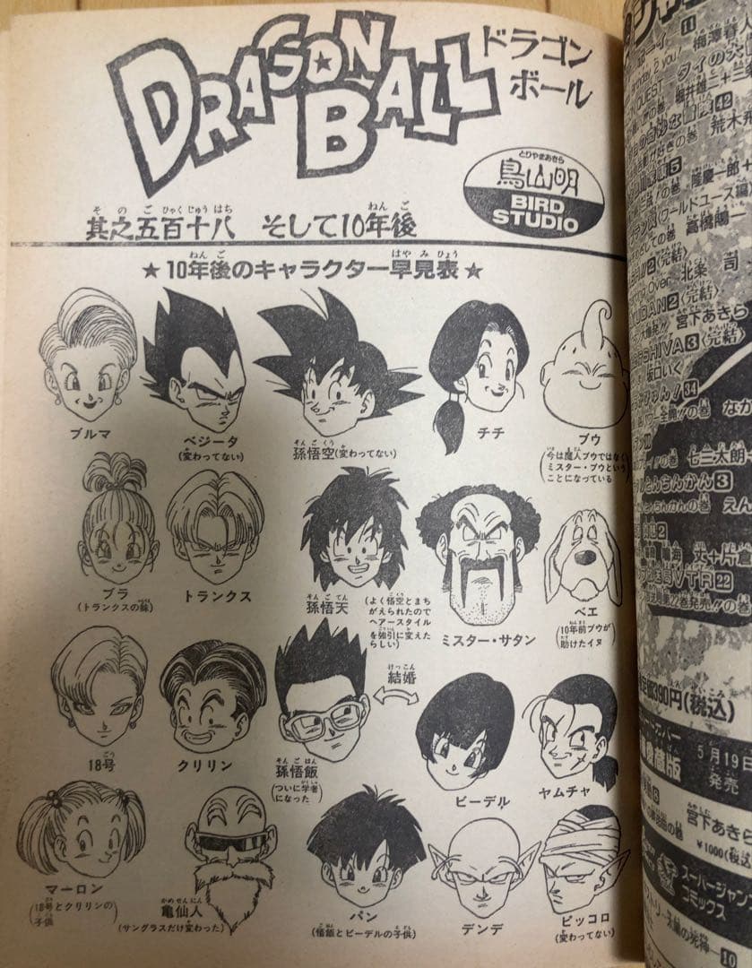 週刊少年ジャンプ　1995年24、25号 【最終回予告&最終回】ドラゴンボール