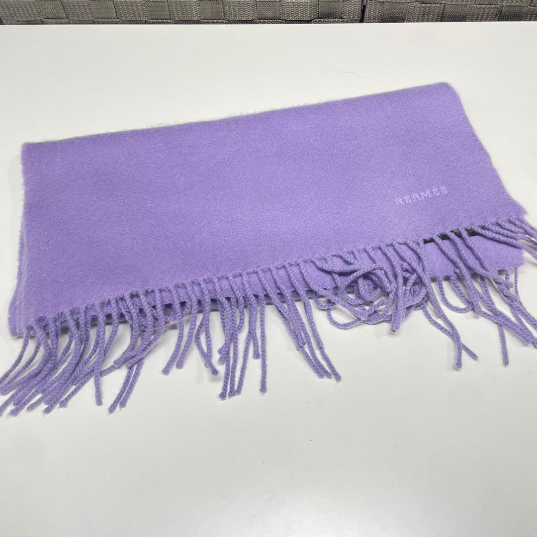 う*棒様 HERMES ラベンダーカシミヤマフラー