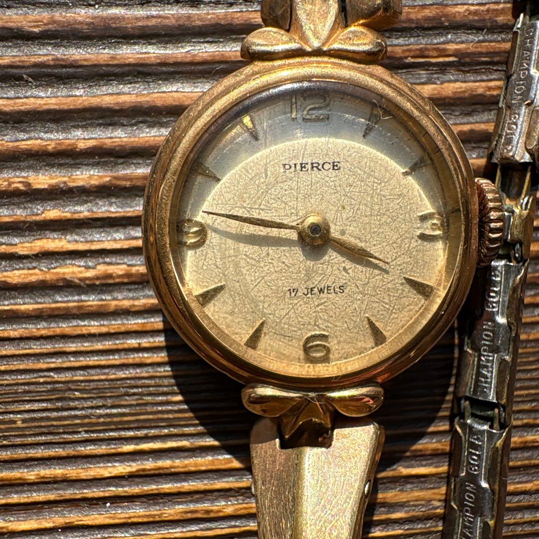 こ*こ様 値下げPIERCE 18K ゴールド 手巻き時計