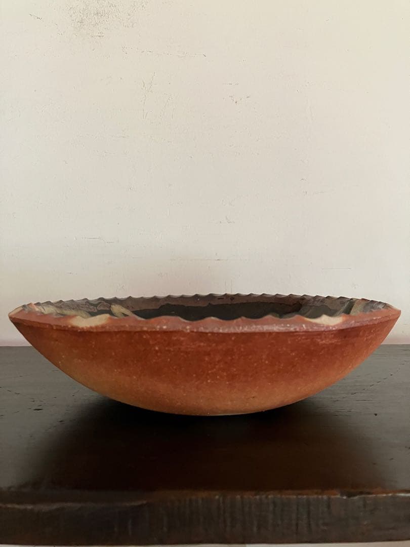 前野直史作スリップウェア　丸皿