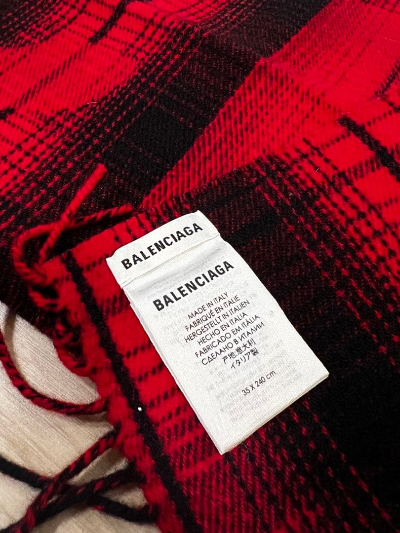 BALENCIAGA チェック　マフラー