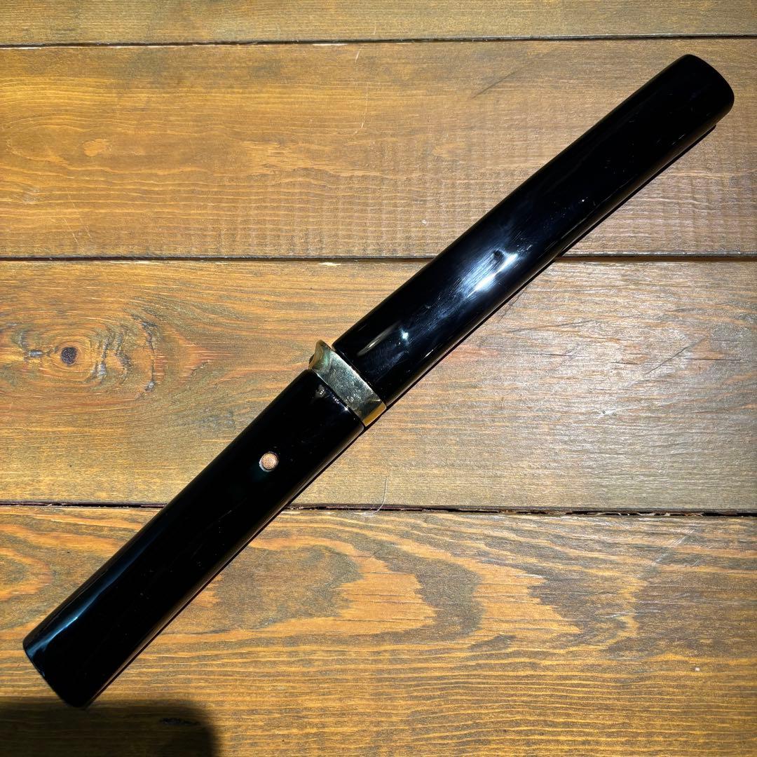 日本刀残欠クラフトナイフNo.62 最上大業物 長曽祢虎徹興里 切先 黒鞘