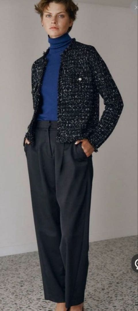 IcB ルレックスニットツイード カーディガンジャケット　新品未使用