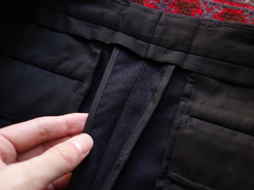 TOMORROWLAND ウールフランネル スラックス ネイビー50 L 日本製