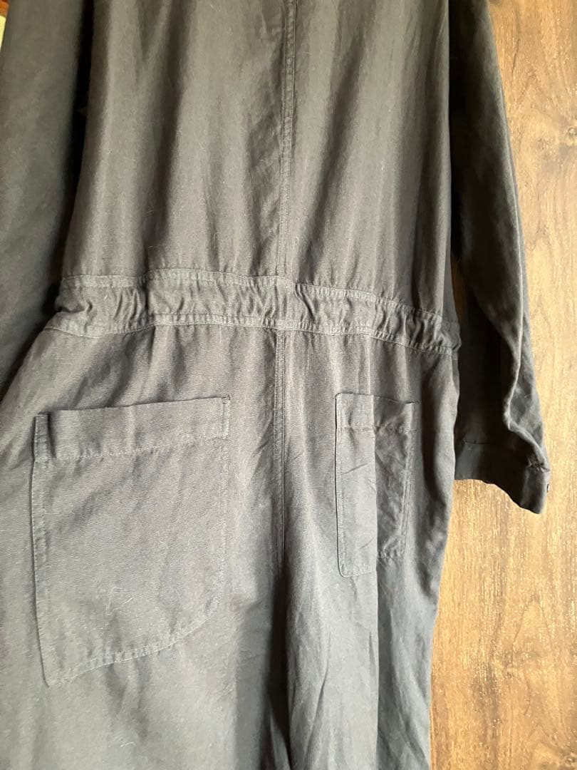 HTS コットンリネン　オーバーオール