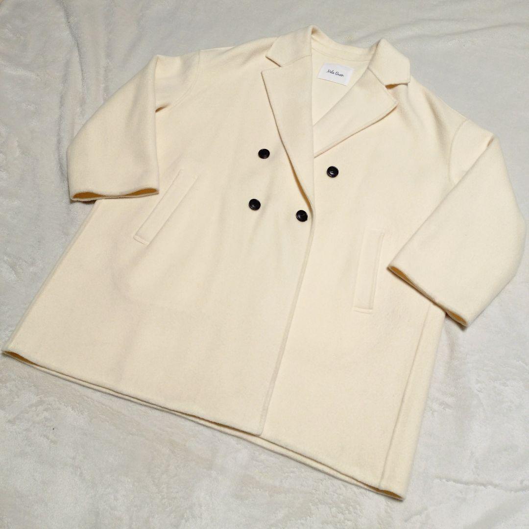 ✨完売品✨MilaOwen ワイドシルエットダブルブレストコート アイボリー