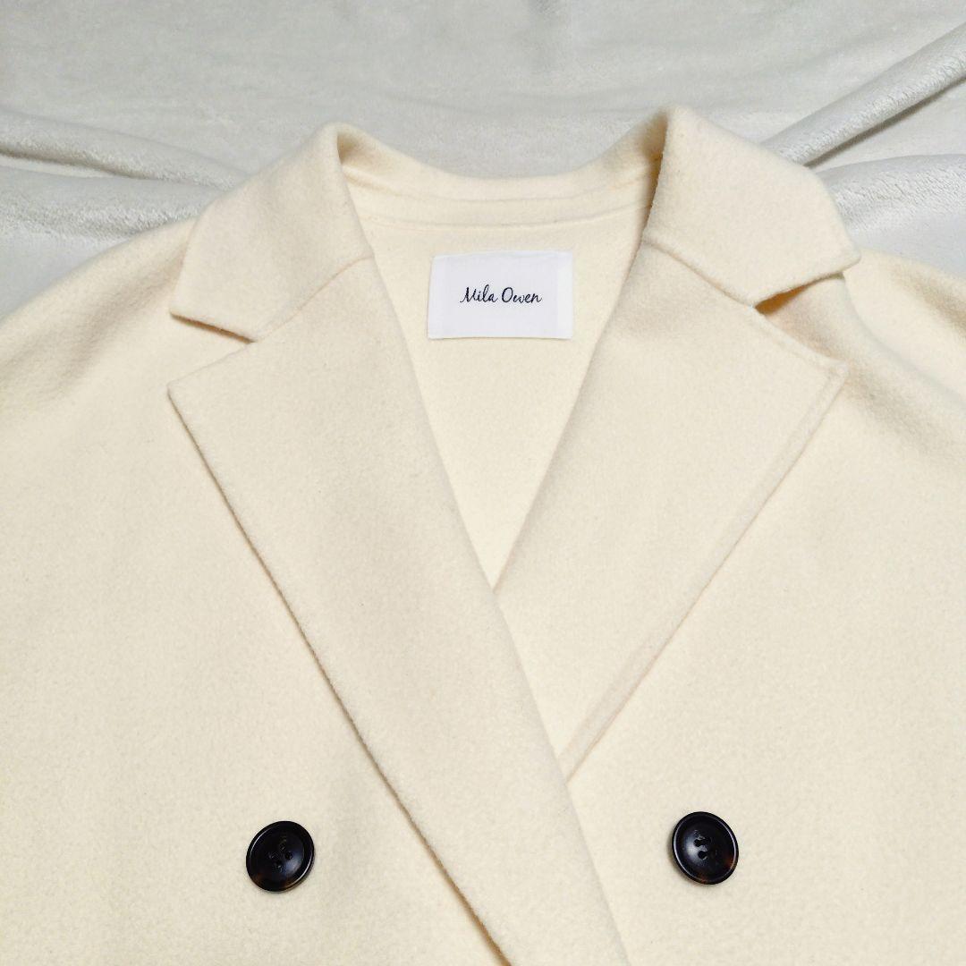 ✨完売品✨MilaOwen ワイドシルエットダブルブレストコート アイボリー
