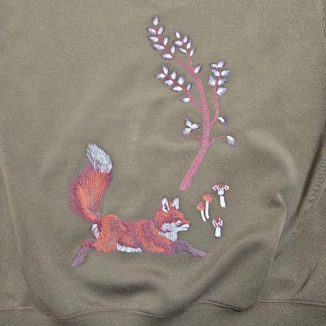 marble SUD EMB fox ジップフーディ