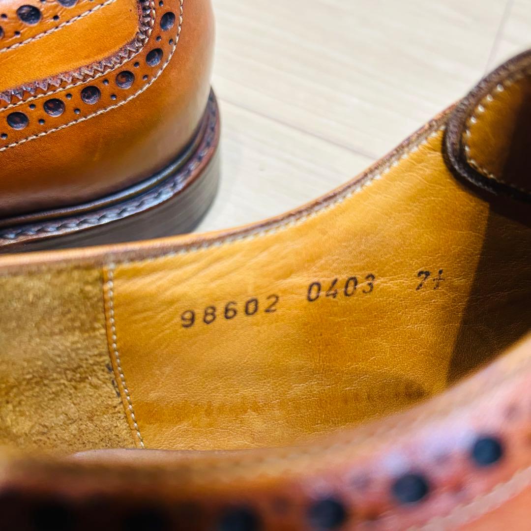 【美品】ジャランスリウァヤ 98602 セミブローグ 茶 UK7.5 26.5