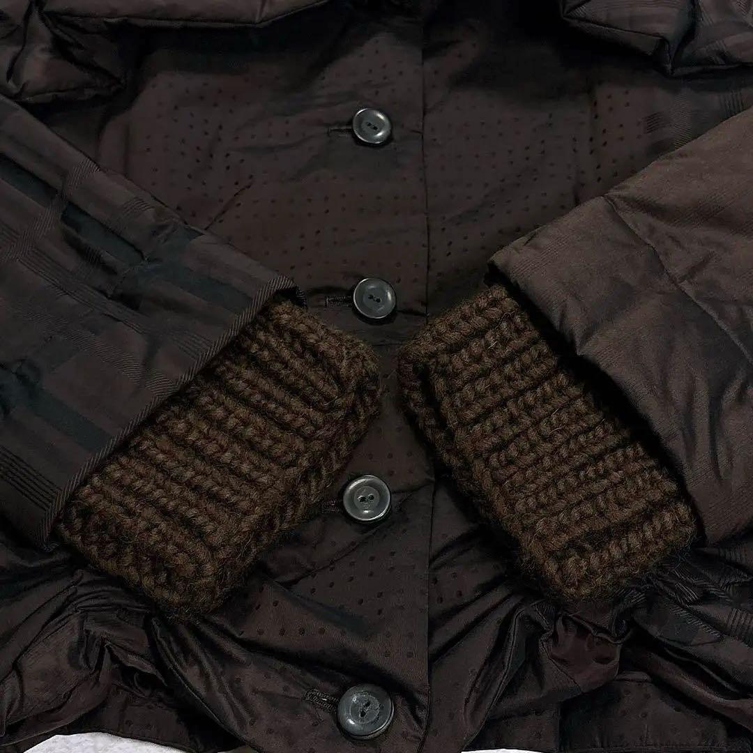 ✨美品✨慈雨　センソユニコ　中綿ジャケット　ニット切替　総柄　ドット　チェック