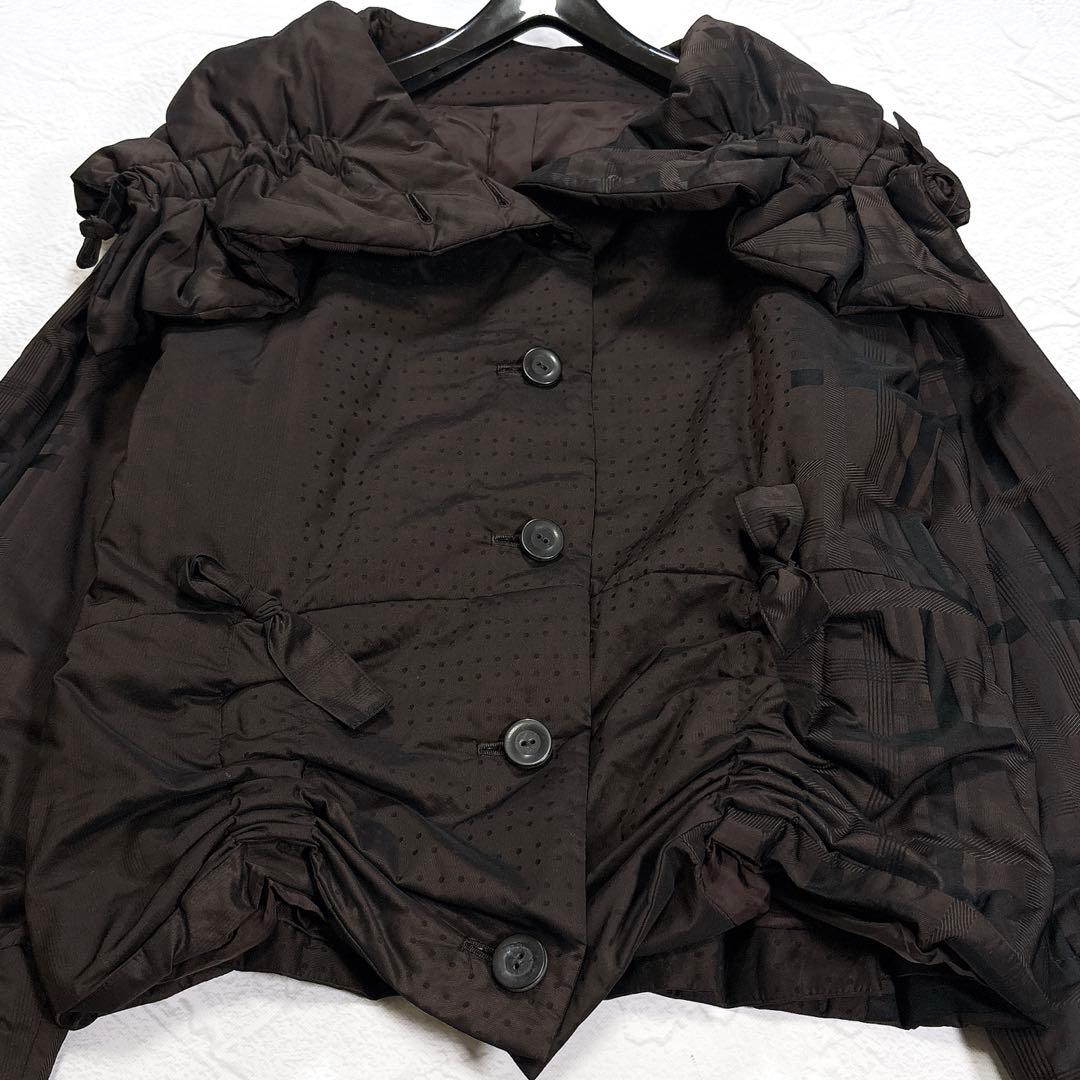 ✨美品✨慈雨　センソユニコ　中綿ジャケット　ニット切替　総柄　ドット　チェック