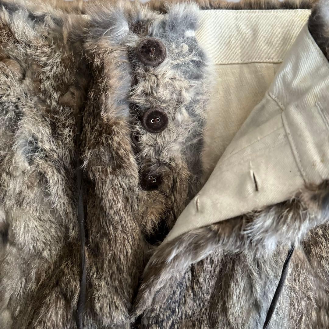 パンツ NUMBER (N)INE 09AW real rabbit fur pants