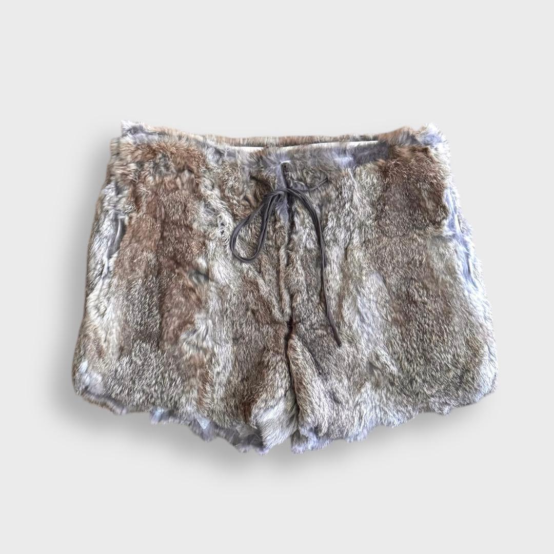 パンツ NUMBER (N)INE 09AW real rabbit fur pants