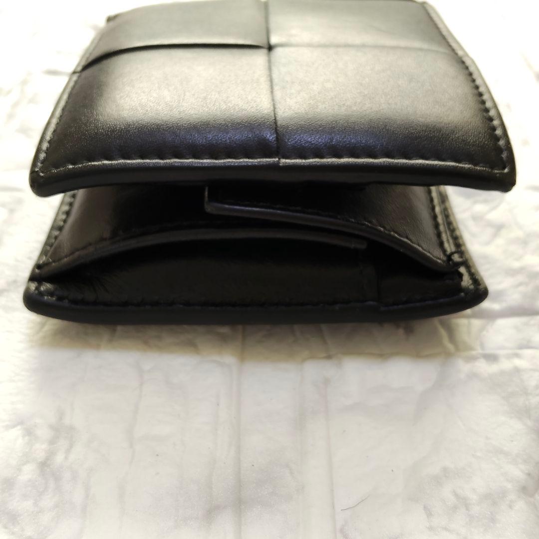 ボッテガヴェネタ カセット 二つ折り 財布 レザー 黒 伊製