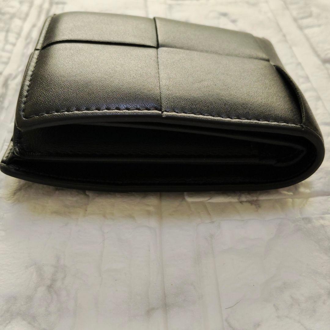 ボッテガヴェネタ カセット 二つ折り 財布 レザー 黒 伊製