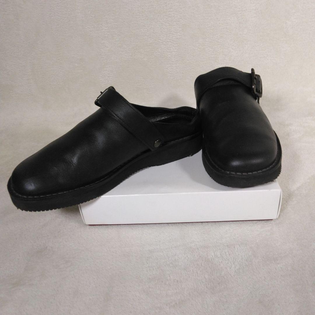 danner d8107 ブラックレザーサボ・クロッグサンダル