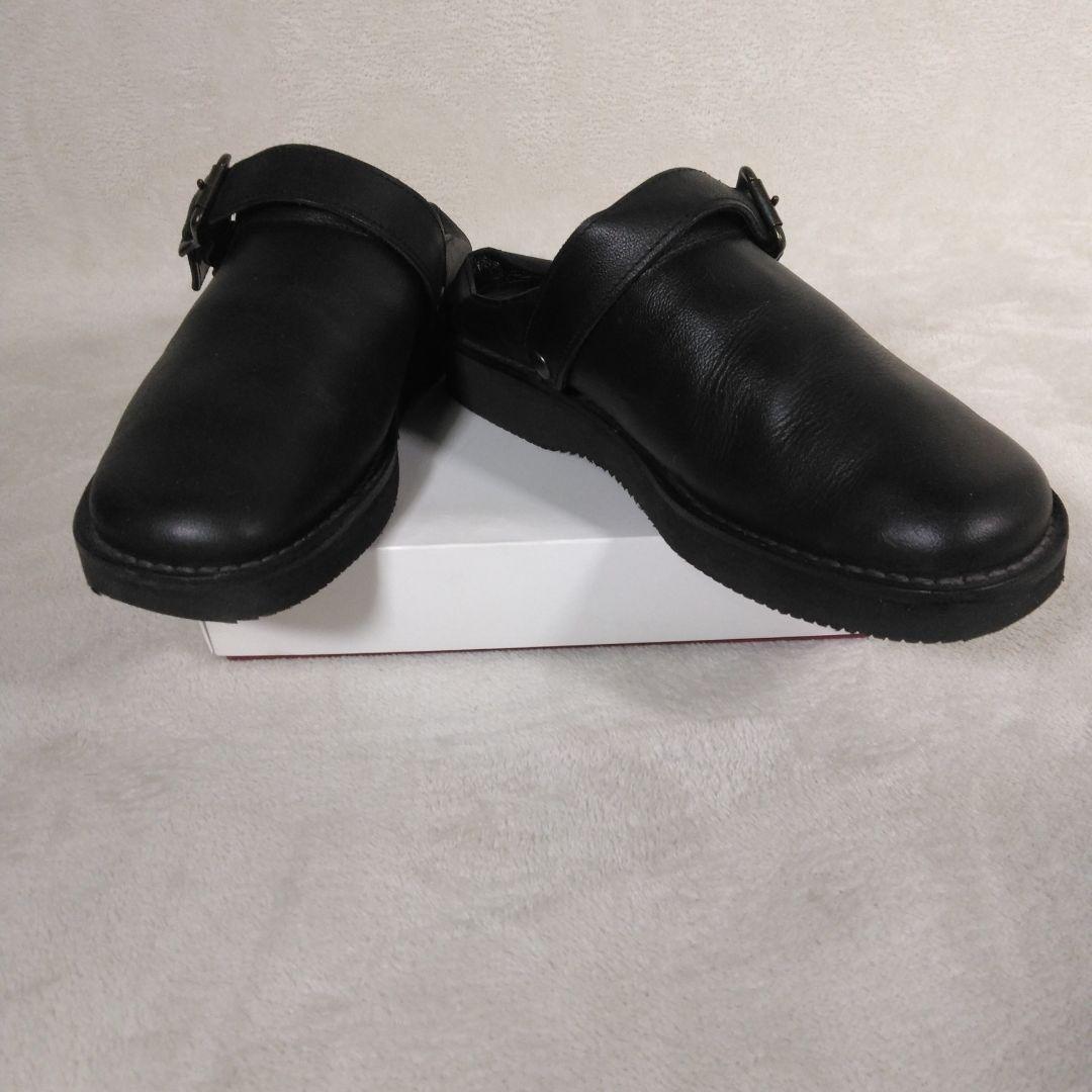 danner d8107 ブラックレザーサボ・クロッグサンダル