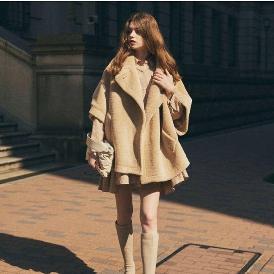 【新品未使用】ココディール ボアケープコート