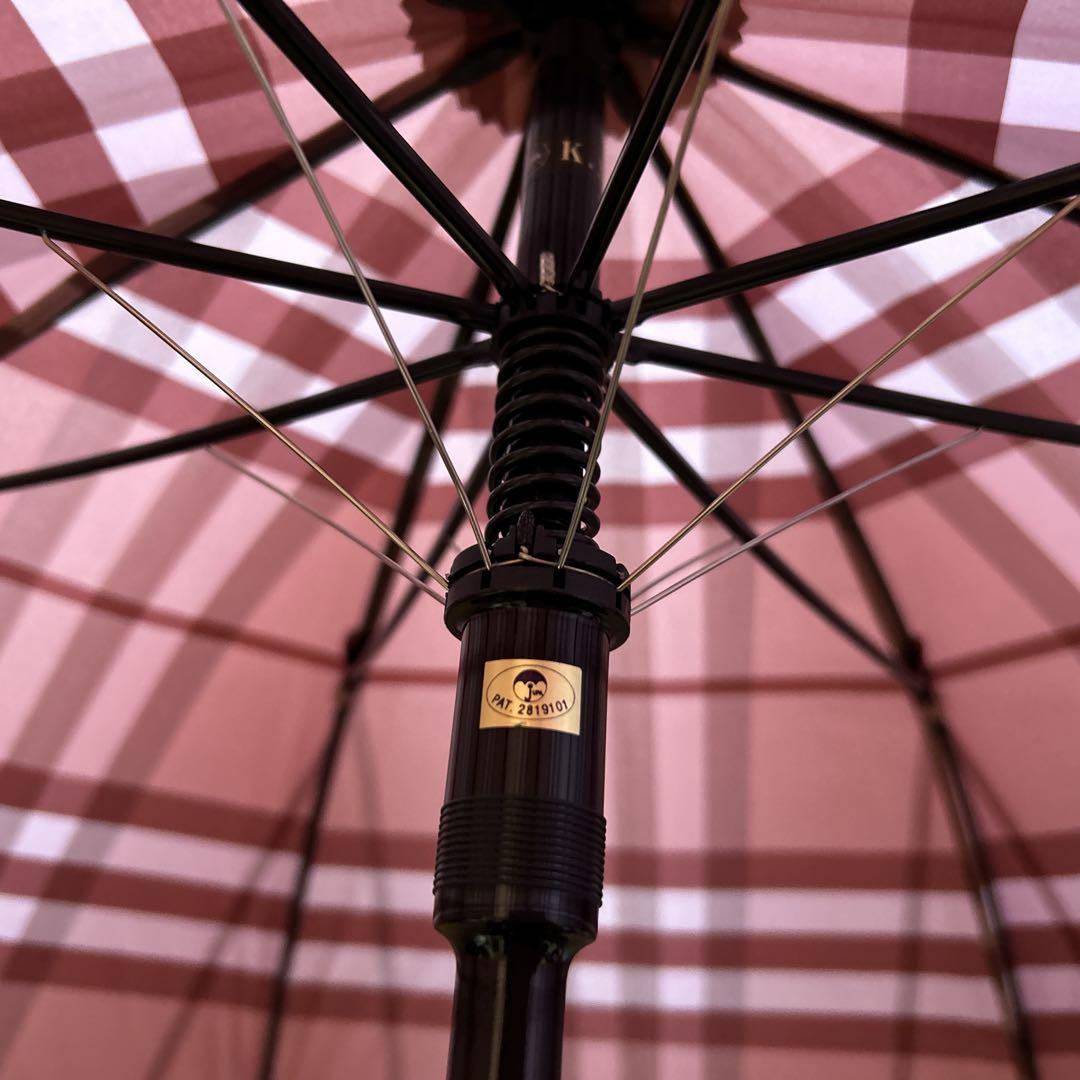 BURBERRY バーバリー ノバチェック ピンク 雨傘 長傘 メガチェック