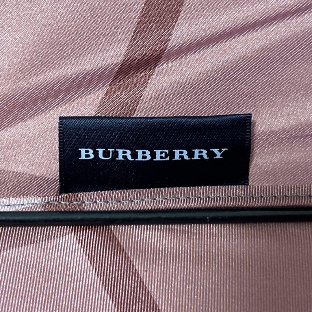 BURBERRY バーバリー ノバチェック ピンク 雨傘 長傘 メガチェック