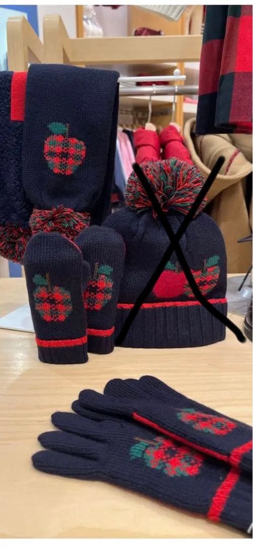 ひつじ ファミリア マフラー 手袋 2点セット