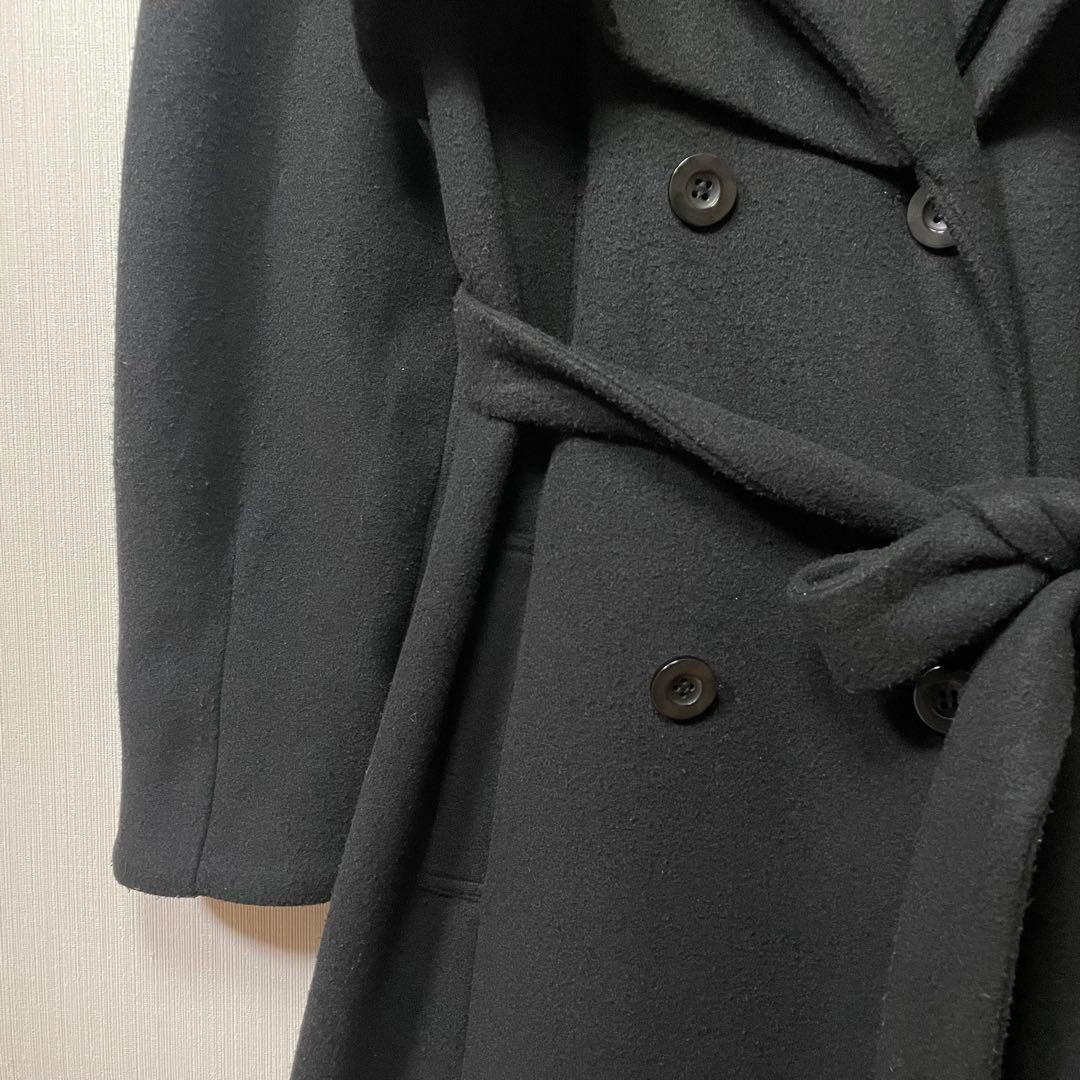 dazzlin 2WAYカラーレディロングコート 黒 M ベルト付
