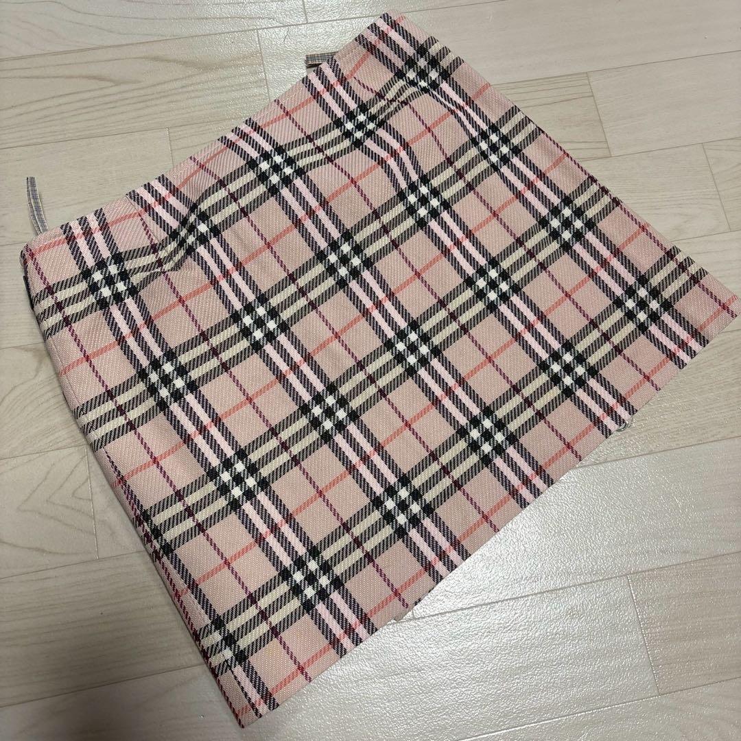 バーバリー　ブルーレーベル　ノバチェック　ピンク　ミニスカート　タイトスカート