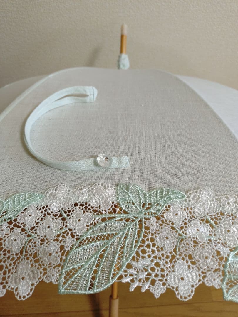 近沢レース★レース日傘★ミントグリーン(長傘)