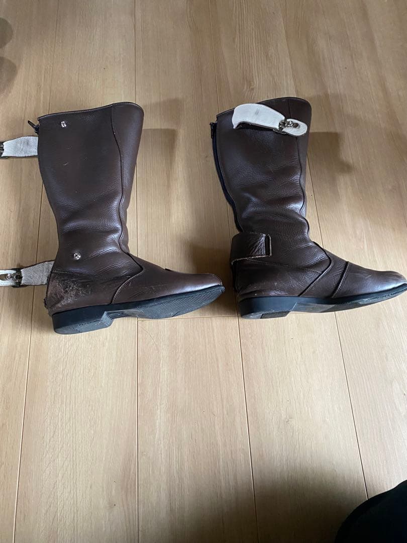 特攻ブーツ　本革　旧車會　バイク　23cm