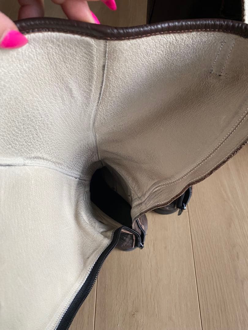 特攻ブーツ　本革　旧車會　バイク　23cm