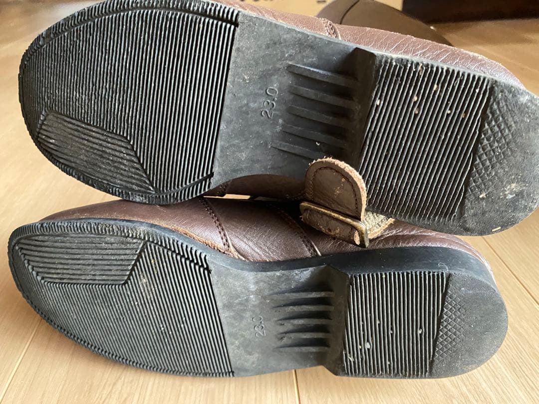 特攻ブーツ　本革　旧車會　バイク　23cm