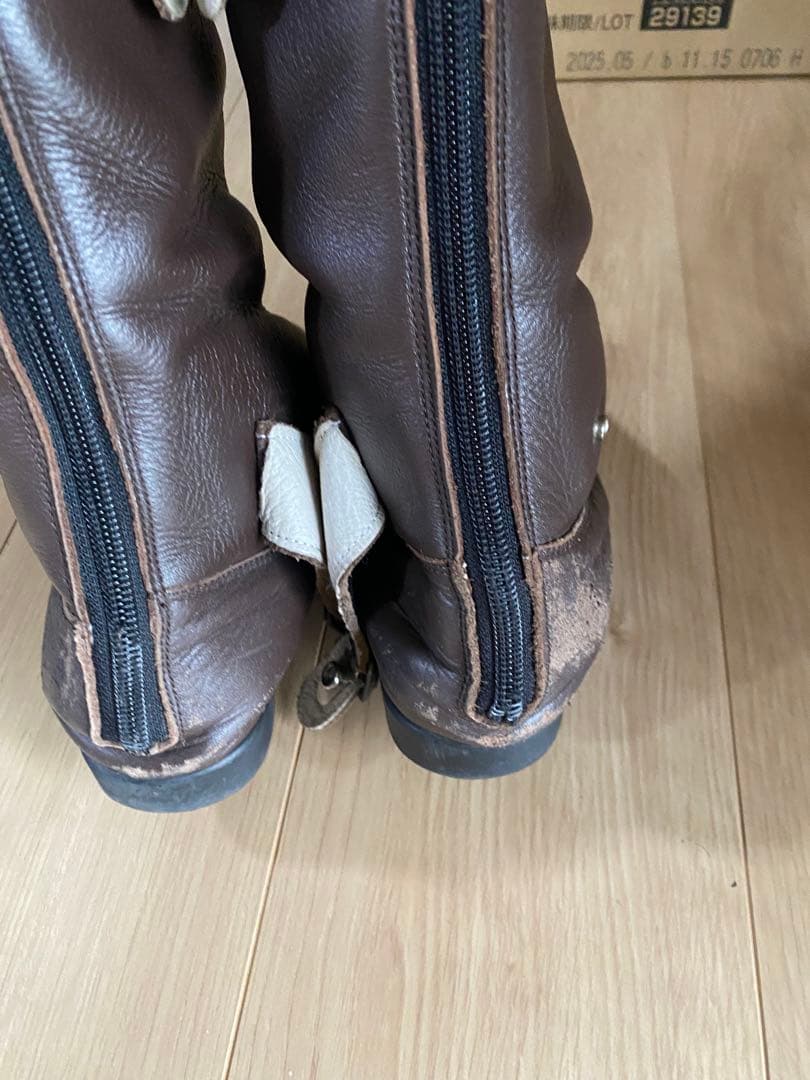 特攻ブーツ　本革　旧車會　バイク　23cm