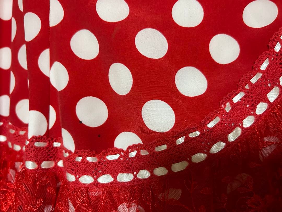 フラメンコ・ソニア ジョーンズ ・赤白水玉ファルダ