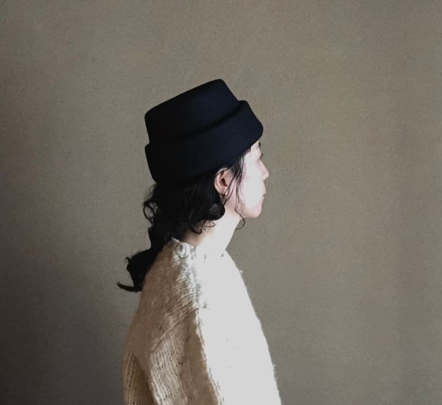 みて◎えん帽◎黒◎帽子◎mite