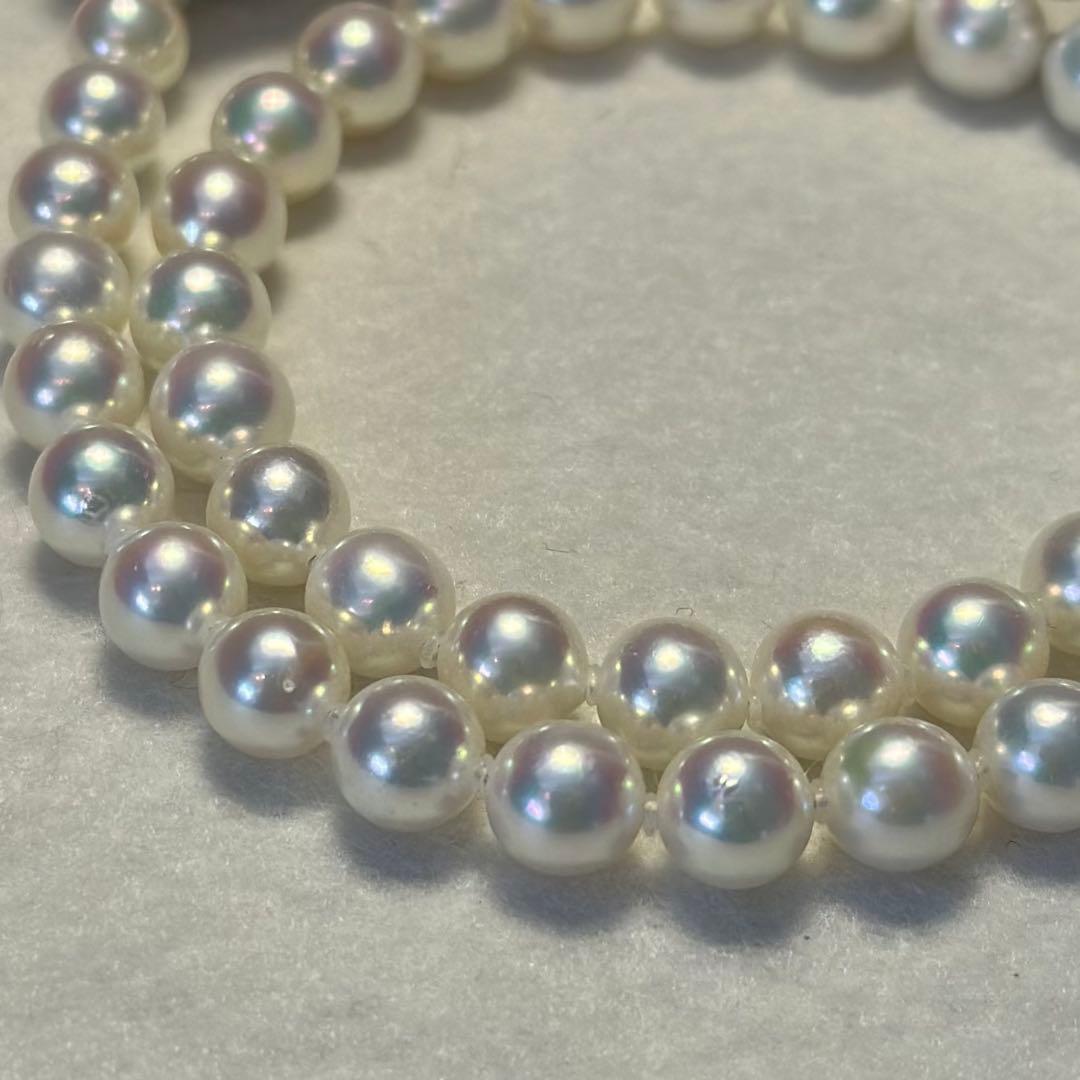 テリ最強 花珠級 アコヤ真珠　パール ネックレス 45cm 2way 留花