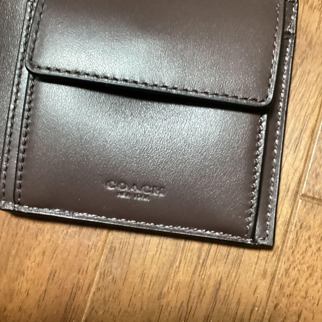 新品　アメリカ　コーチ　ショップ　購入　紳士　折財布