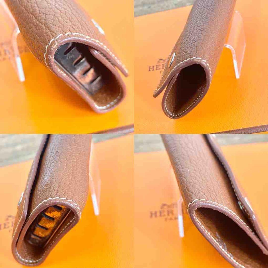 □H エルメス セリエ エテュイクレ4 レザー 4連キーケース キーホルダー