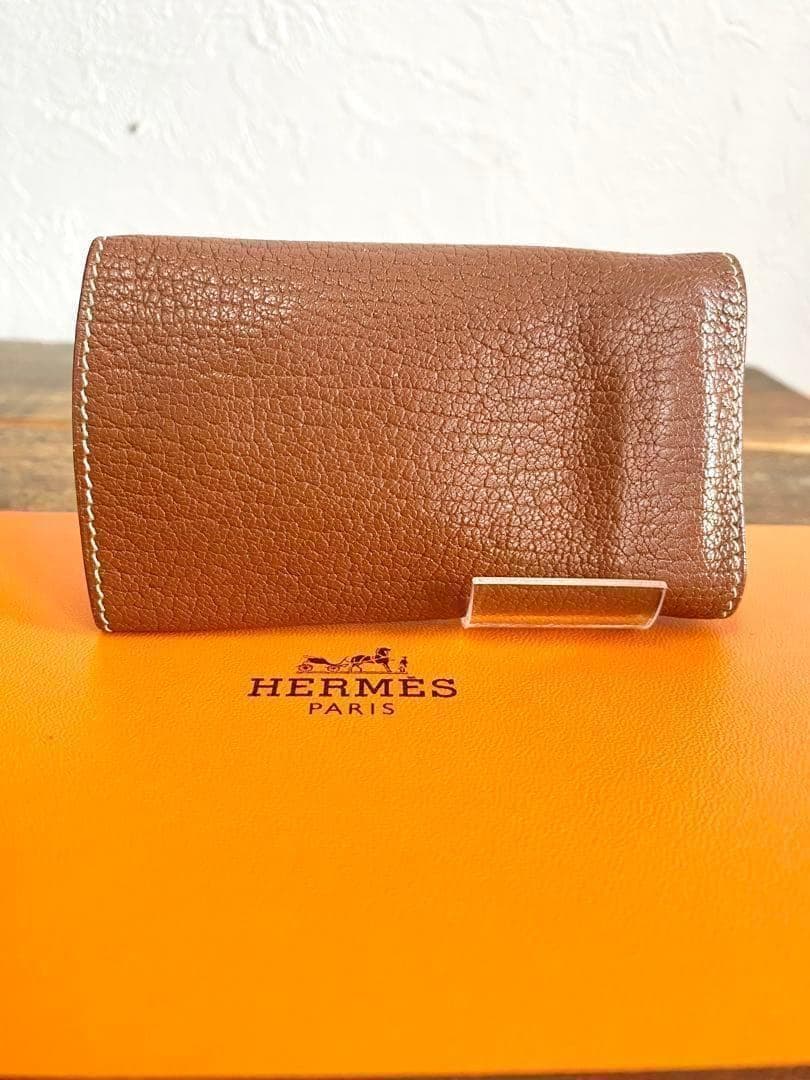 □H エルメス セリエ エテュイクレ4 レザー 4連キーケース キーホルダー