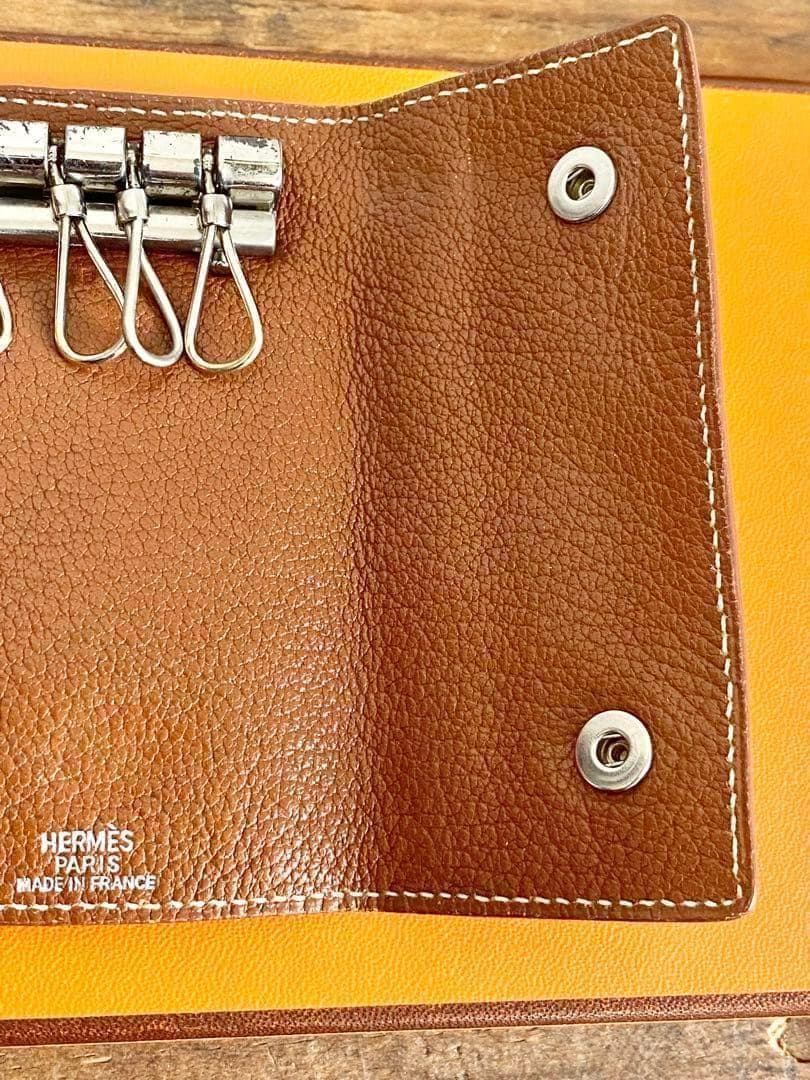 □H エルメス セリエ エテュイクレ4 レザー 4連キーケース キーホルダー