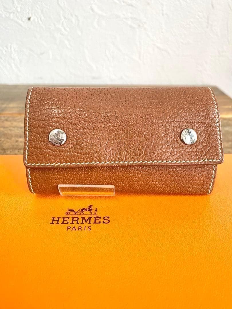 □H エルメス セリエ エテュイクレ4 レザー 4連キーケース キーホルダー