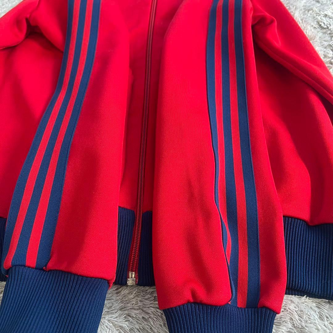 5号 adidas デサント トラックジャケット 70s 80s 赤紺 古着