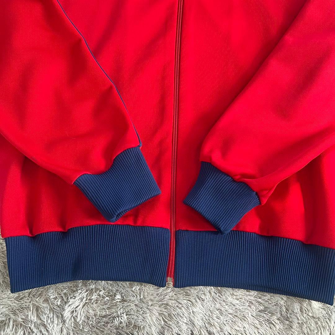 5号 adidas デサント トラックジャケット 70s 80s 赤紺 古着