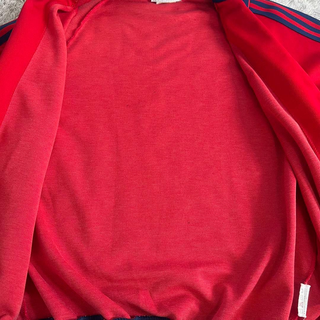 5号 adidas デサント トラックジャケット 70s 80s 赤紺 古着