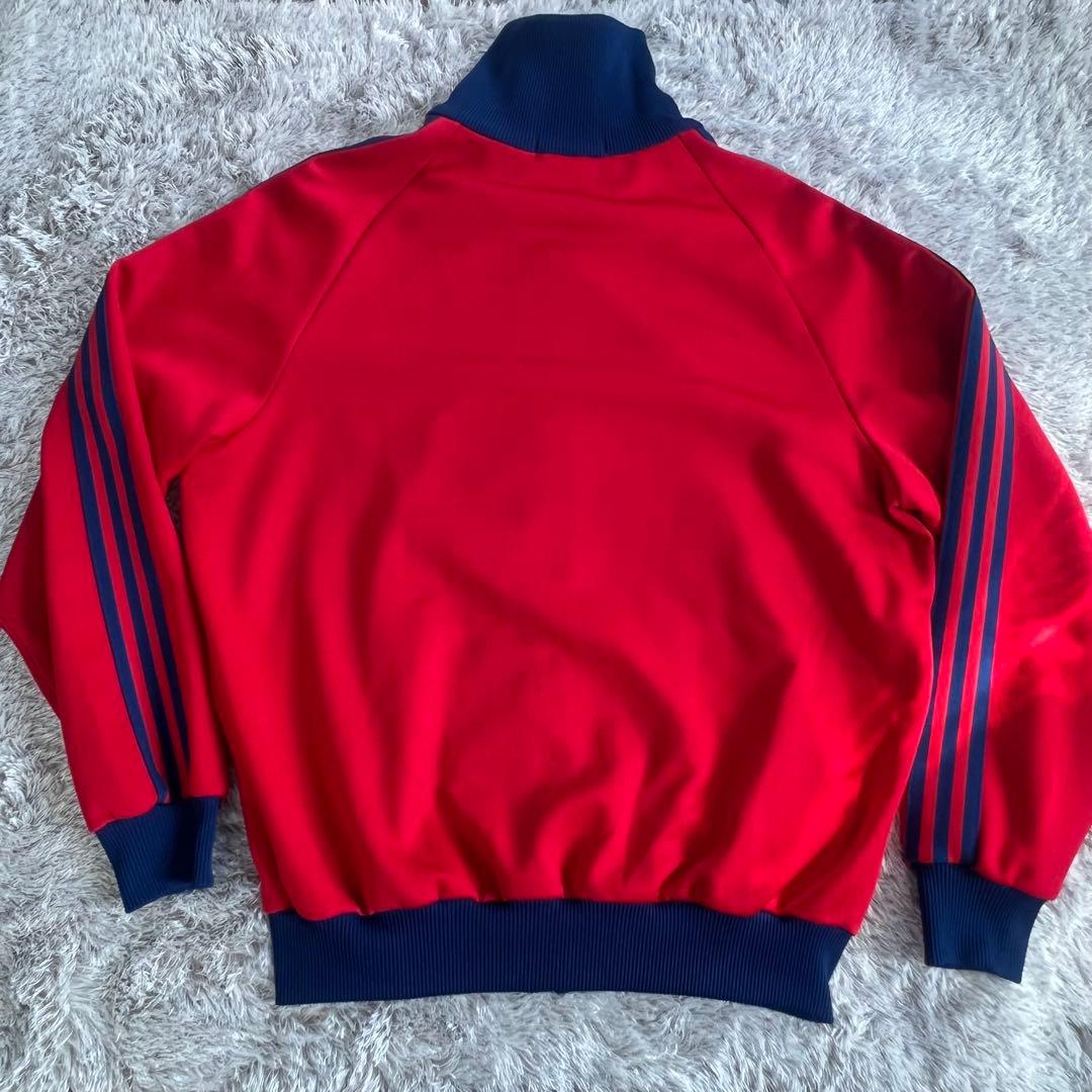 5号 adidas デサント トラックジャケット 70s 80s 赤紺 古着